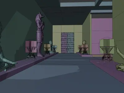 Ancient Egypt Corridor 3D model