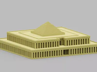 Voxel Egypt Pyramid Low-poly 3D model