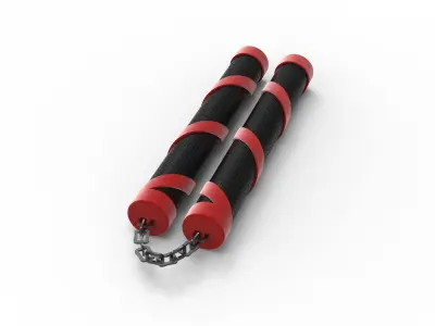 Nunchaku Fighting Sticks 3D model