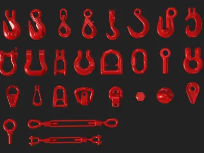 Lifting Equipment Kit Low-poly 3D model