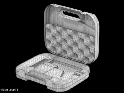 Glock Pistol Case Low-poly 3D model