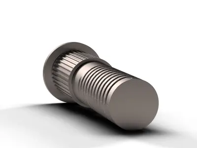 Dome Head Screw Low-poly 3D model