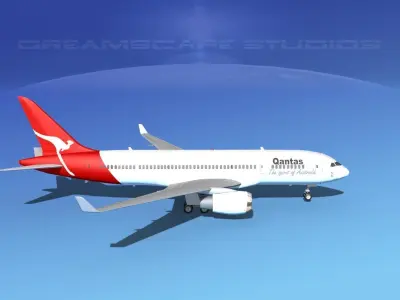 Boeing 787-8 Qantas 3D model