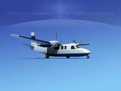 Rockwell Turbo Commander 690 V08 3D model