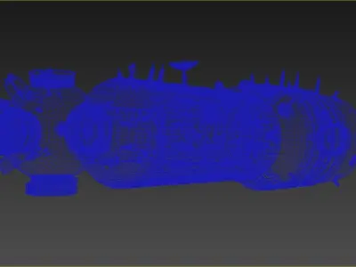 TianHeHao Space Station 3D model