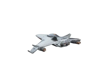 scifi space ship 3D model