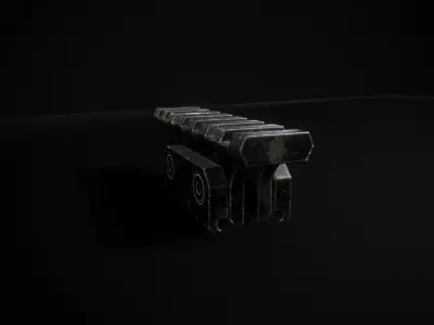 Ris plank and forearms AKS74U Low-poly 3D model