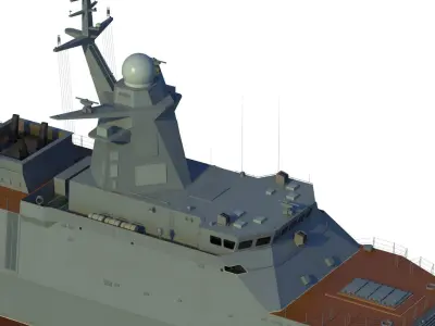 20385 project Gremyashchiy class corvette 3D model