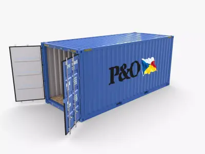 20ft Shipping Container PO v1 3D model