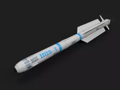 Iris t air to air missile Low-poly 3D model