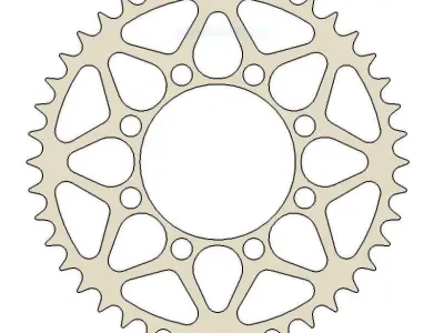 Motorcycle Sprocket Low-poly 3D model