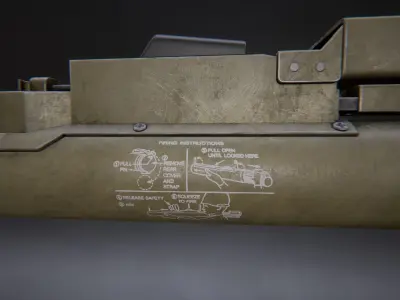 AAA M72 LAW Game Ready PBR Low-poly 3D model