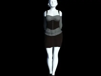 Fantasy Tavern Wench 02 - Fantasy Clothing Low-poly 3D model
