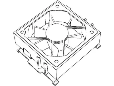 95x95 mm CPU Cooling Fan 3D model