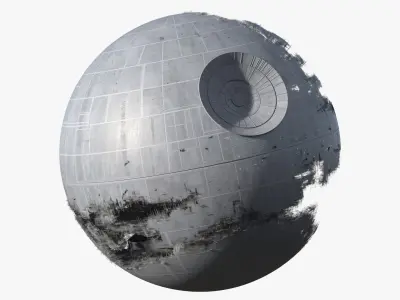 Star Wars Death Star Destroyed 3D model