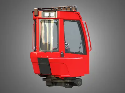 Driving Cabin - Forestry Harvester Machine 3D model