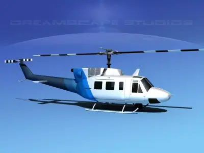 Bell 212 V24 Unmarked 3D model