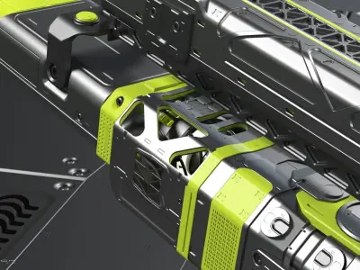 Sci-fi concept laser sniper rifle Free 3D model