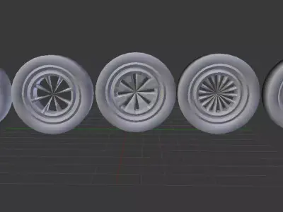 Simple Wheels Free 3D model