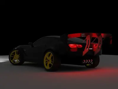 Corvette Stingray C7 Modified Free 3D model