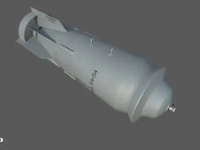 FAB500-M54 Soviet Russian Aircraft Bomb Game Ready PBR Model  Low-poly 3D model