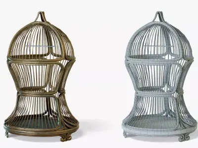Birdcage Victorian Low-poly 3D model