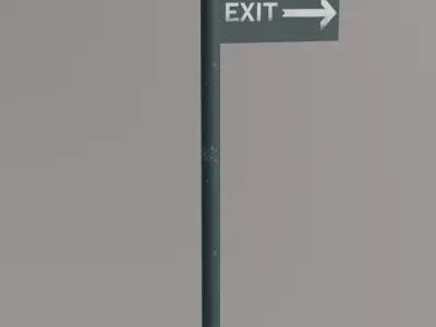 Path Trail Sign Low Poly Game Ready PBR Low-poly 3D model