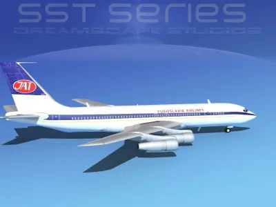Boeing 707-320 SS JAT Yugoslavia  3D model