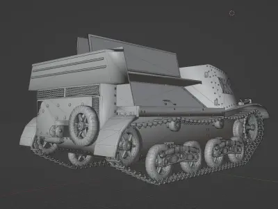 T20 Komsomolets Low-poly 3D model