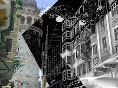 Galata Tower Street istanbul 3D model