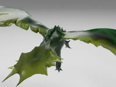 Dragon v2 UV mapped lowpoly textured Free low-poly 3D model