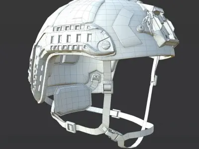 Ops Core FAST SF High Cut Helmet Low poly PBR  Low-poly 3D model