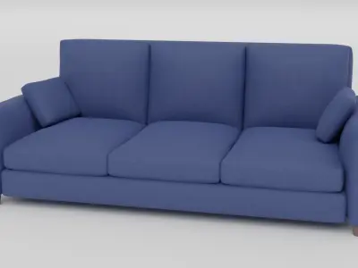 Couch  Armcair  Pouffe Free 3D model