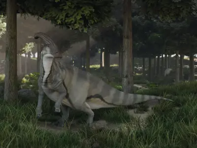 Parasaurolophus walkeri - Rig 3D model