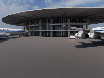  Boeing 707  3D model