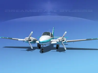 Beechcraft B55 Baron V13 3D model