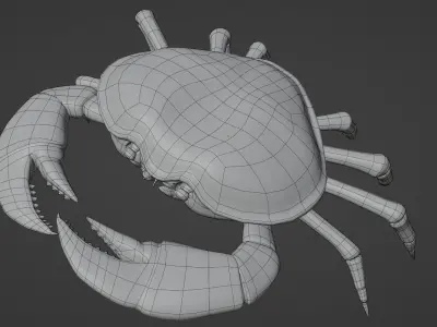 Crab animated walkcycle Low-poly 3D model