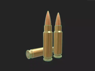 57x28mm FN Ammo Low-poly 3D model