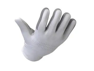 White Dirty Tactical Glove 3D model