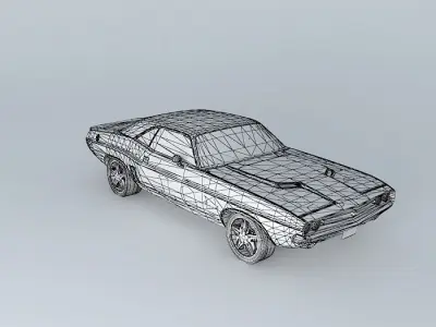 Modified Dodge Challenger /T 1971 Gumball 3000. Free 3D model