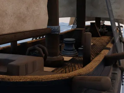 Hecla-Class Bomb Vessel Low-poly 3D model