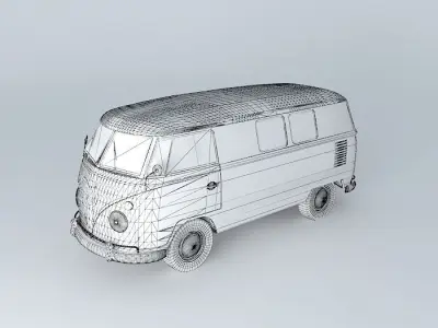 Volkswagen Type 2 Kombi T1 1967 Free 3D model