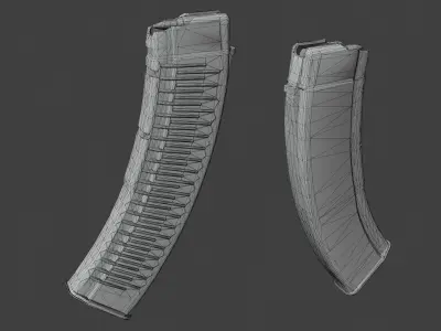 RPK74 Magazines Low-poly 3D model