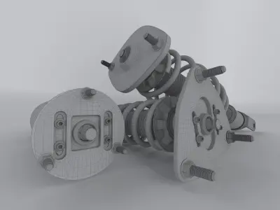 BC Racing coilovers 3D model