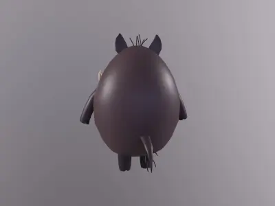 Pig LowPoly warthog Free low-poly 3D model