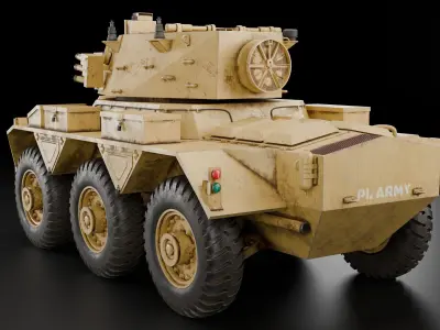 Tank - FV601 Low-poly 3D model