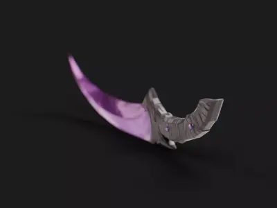 Magical Arcane Jambiya Dagger Low-poly 3D model
