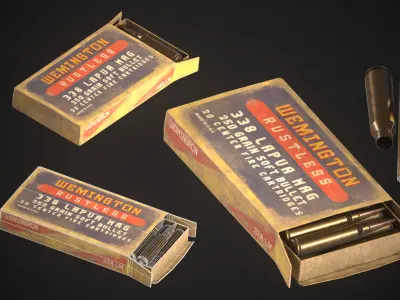 Ammo and Props Pack Free low-poly 3D model