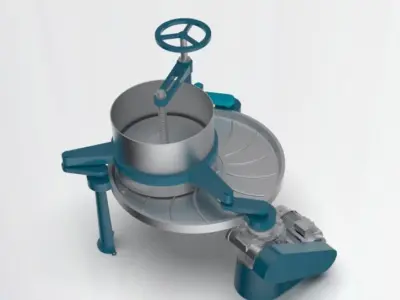 Tea rubbing machine 3D model
