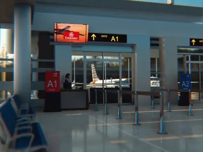 Airport California - USA 3D model